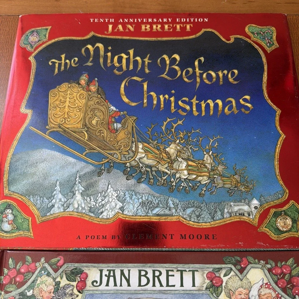 Vintage The Night Before Christmas Clement Moore & Home For Christmas Jan Brett‎